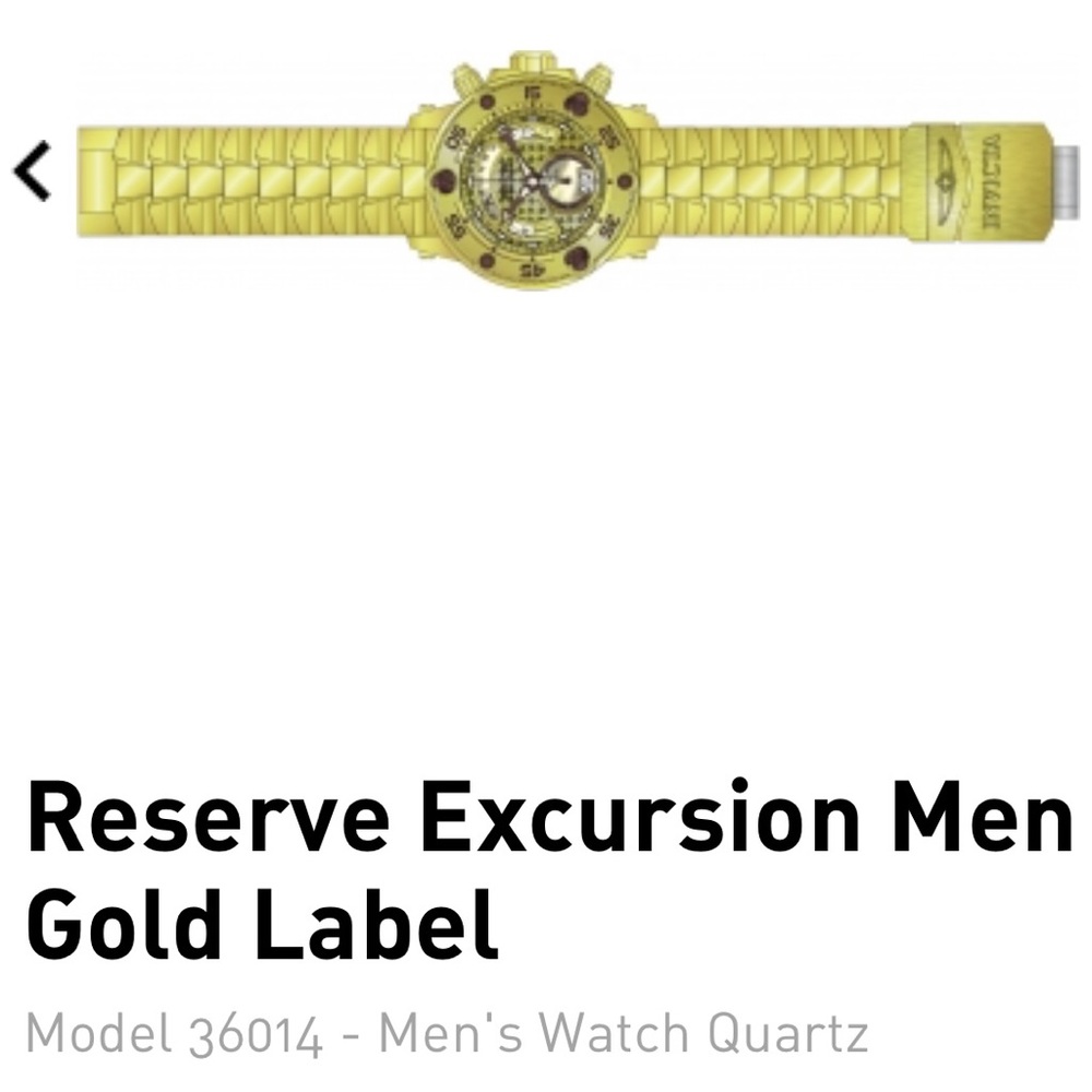 INVICTA Reserve Excursion Gold Label Watch - Picture 7 of 12
